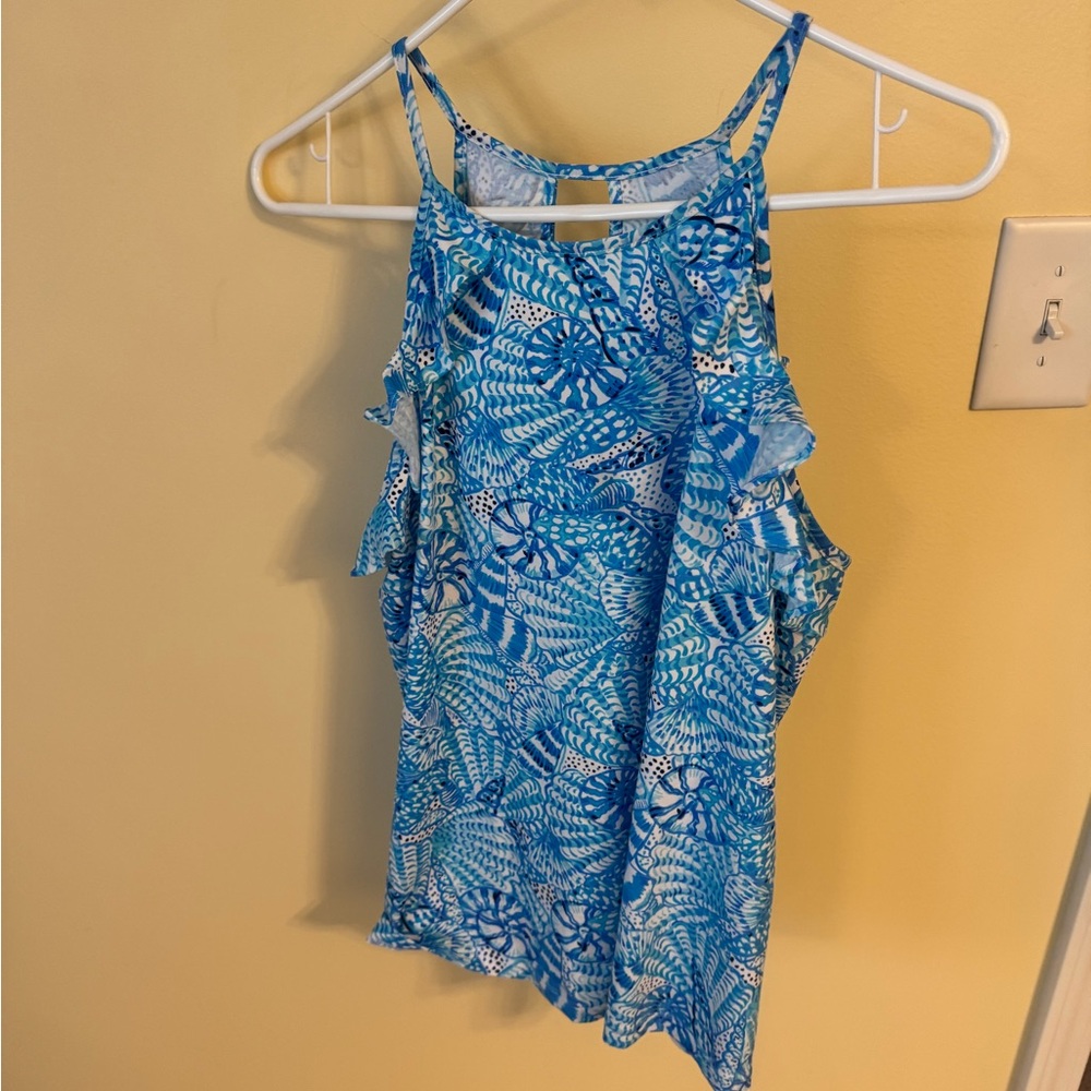 Lilly Pulitzer L tank top ruffled
